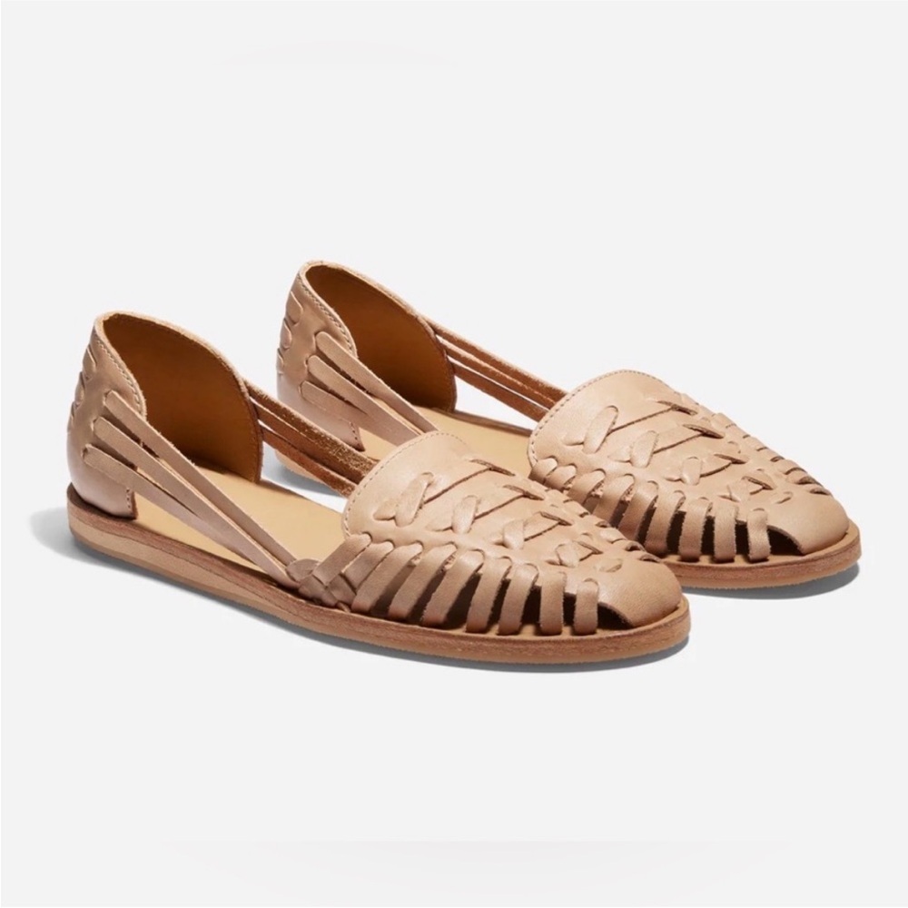 Nisolo Tan Leather Huarache Loafers